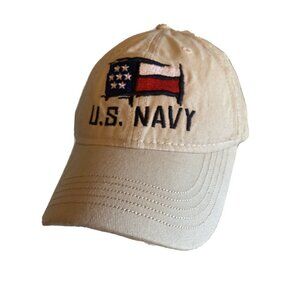 Ouray Sportswear US Navy Youth Khaki Tan Cotton Baseball Cap Hat 51017 Military